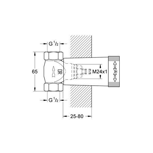 Механизм скрытого вентиля, латунь Grohe 29811000
