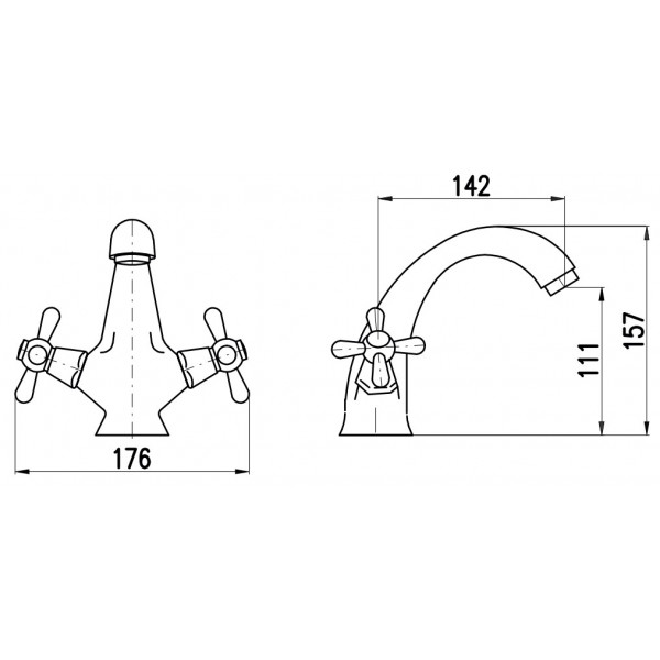 MK529.5 MORAVA RETRO Смеситель для умывальника 
