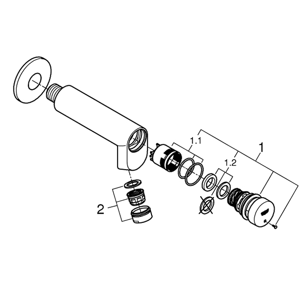 Вентиль нажимной, автоматический, без смешивания, хром Grohe Euroeco Cosmopolitan S 36266000