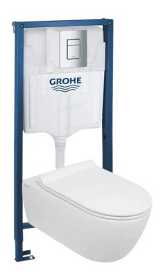 Комплект 4в1: Инсталляция с панелью смыва 38772001, унитаз c сиденьем CT2076 SSWW K25061301