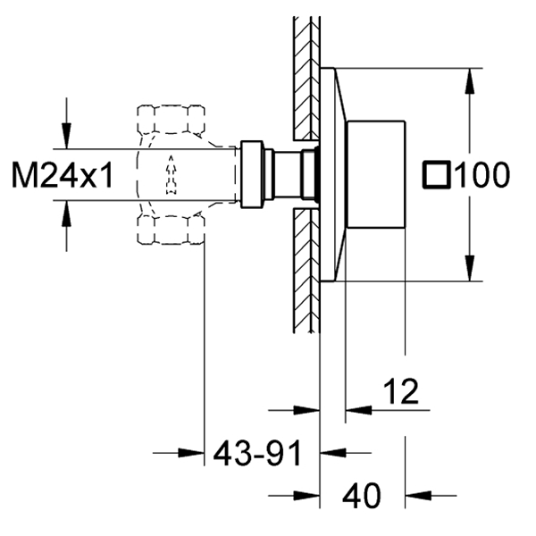 Накладная панель скрытой вентильной головки Grohe Allure Brilliant 19796000