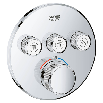 Термостат, встраиваемый, на 3 выхода, хром Grohe Grohtherm SmartControl 29121000