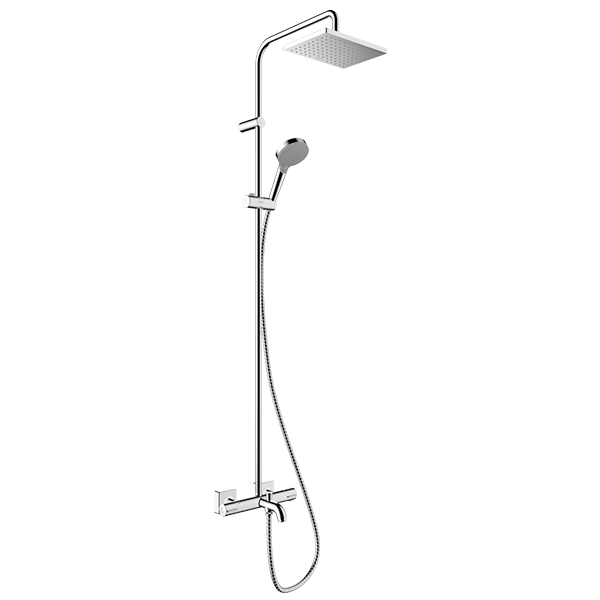 Душевая система с термостатом для ванны, хром Hansgrohe Vernis Shape 230 Showerpipe 26284000