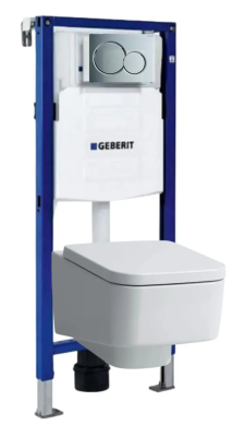 Комплект 6в1: Инсталляция Geberit с панелью смыва, унитаз Laufen Pro S с крышкой-сиденьем K23030301