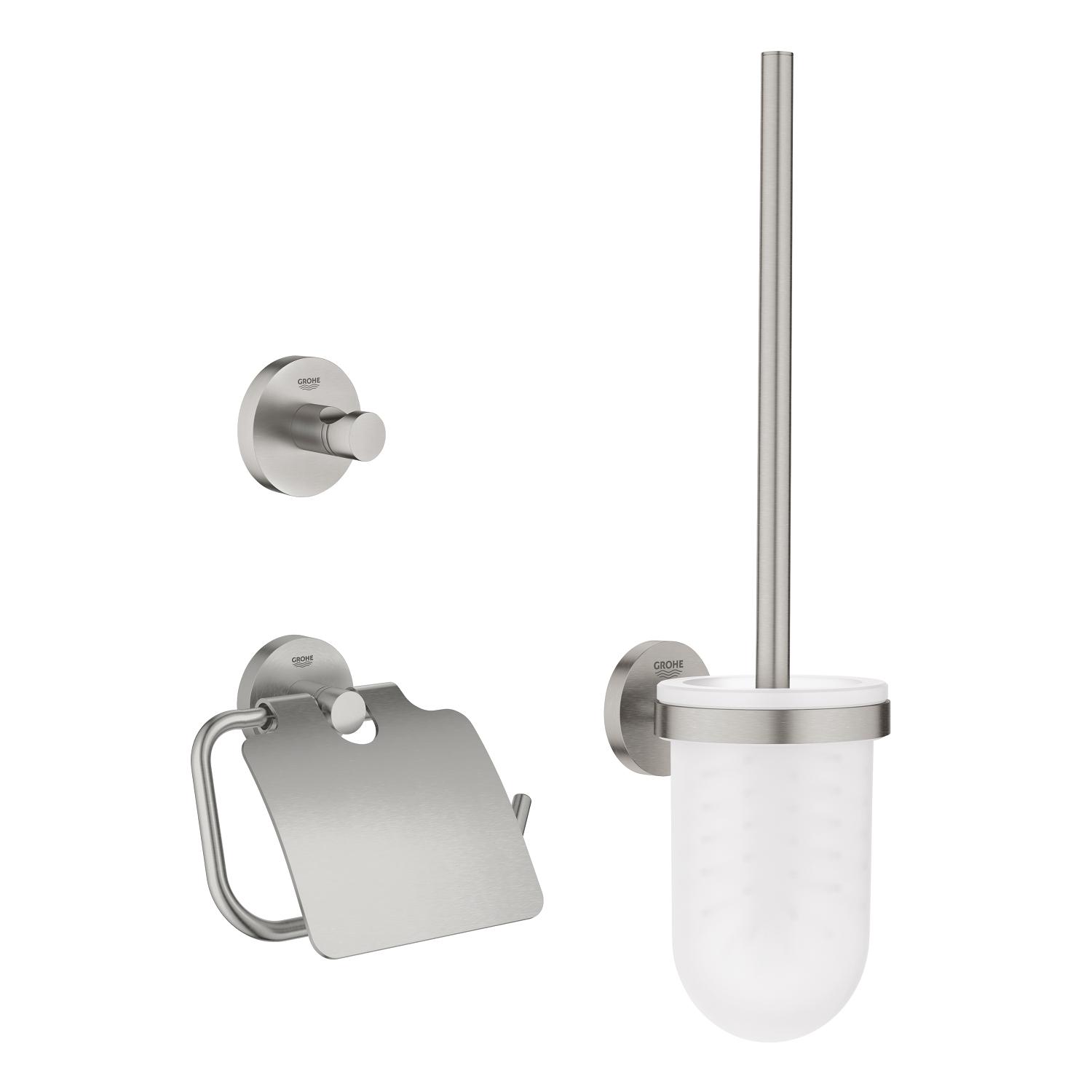 Набор аксессуаров, 3 предмета, суперсталь Grohe Essentials 40407DC1