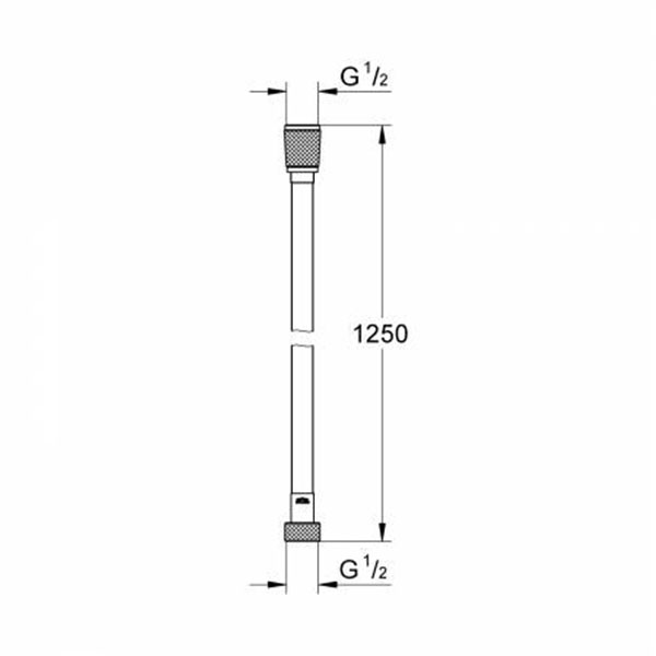 Душевой шланг 1250, суперсталь Grohe Silverflex 28362DC0