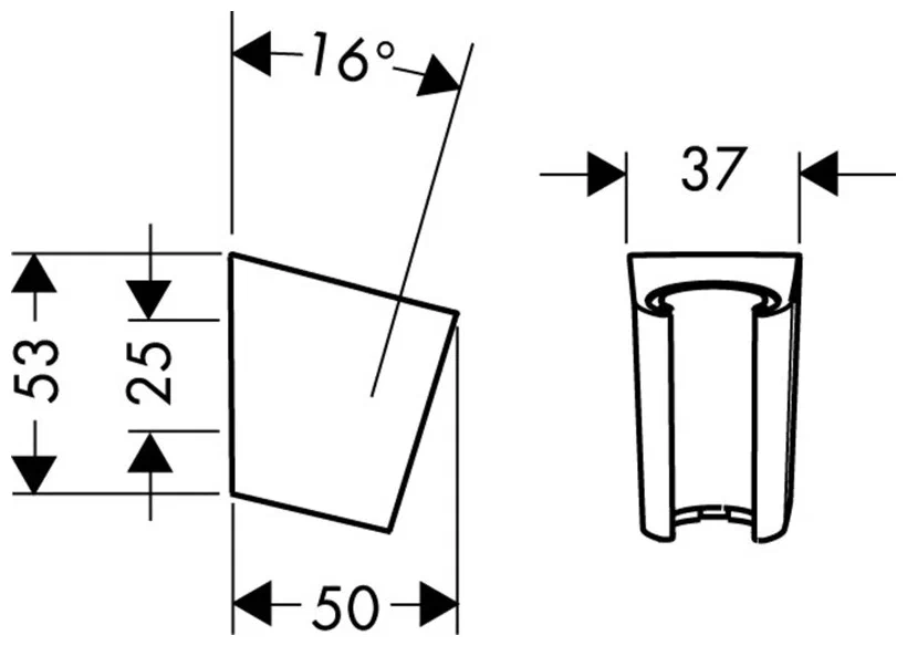 Держатель душа, белый Hansgrohe Porter S 28331700