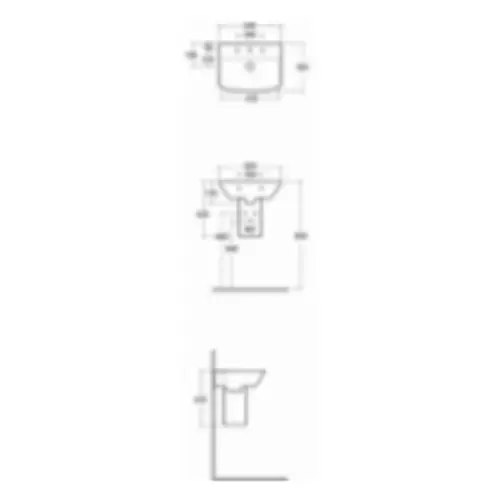 Полупьедестал для раковины Rak Ceramics Summit SM0103AWHA