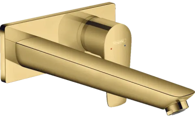 Смеситель для раковины, настенный, золото Hansgrohe Talis E 71734990