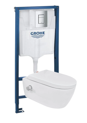 Комплект 5в1: Инсталляция 38772001, унитаз-биде со смесителем и сиденьем CT2039V-HB SSWW K25072901 