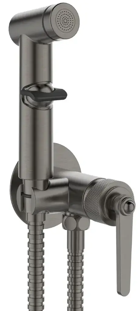 Гигиенический душ со смесителем, встраиваемый, оружейная сталь ESKO SMHBGGM