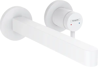 Смеситель для раковины, настенный, белый Hansgrohe Finoris 76050700