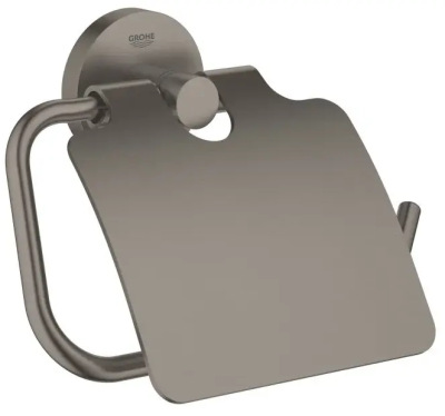 Держатель для туалетной бумаги с крышкой, тёмный графит матовый Grohe Essentials 40367AL1