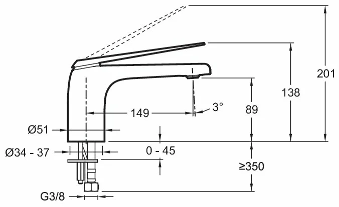 Смеситель для раковины, хром Jacob Delafon Avid E97345-ND-CP