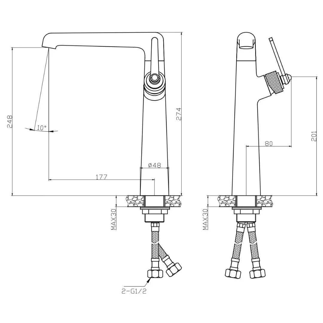 Смеситель для раковины, хром ESKO Bangkok BG25