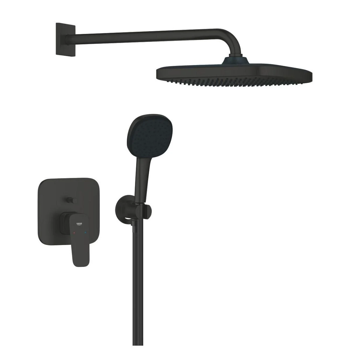 Душевая система со смесителем для душа, черный Grohe Cubeo 1053362430