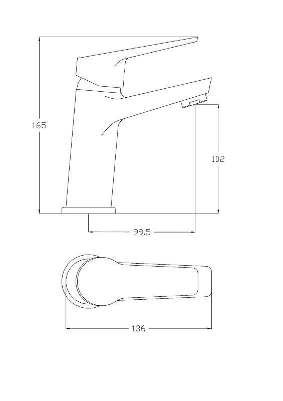 Смеситель для раковины, золото ESKO Murano MR26Gold