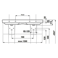 Раковина-столешница 1300, двойная Pro S Laufen 8149680001041