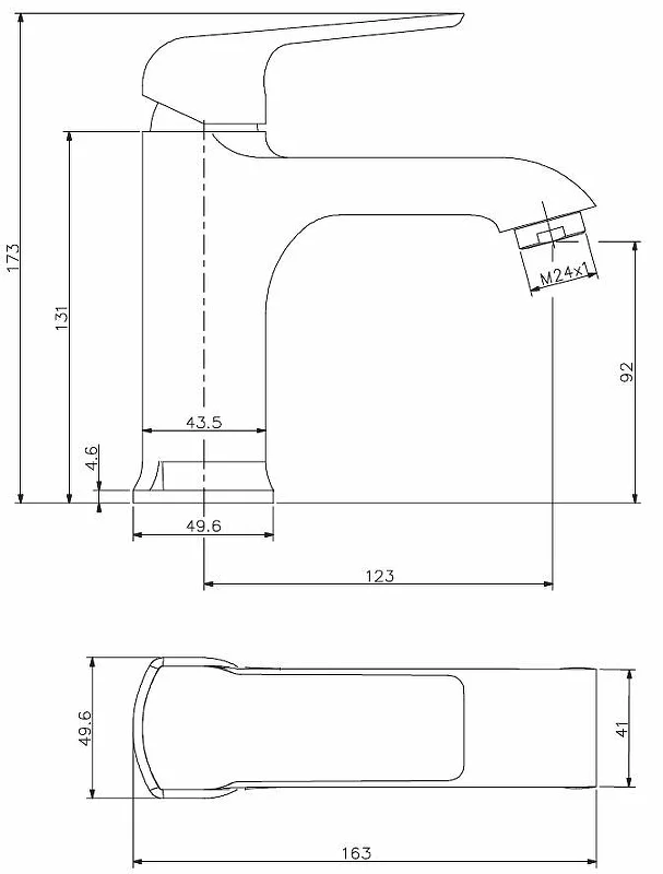 Смеситель для раковины, хром ESKO Dublin DB 26