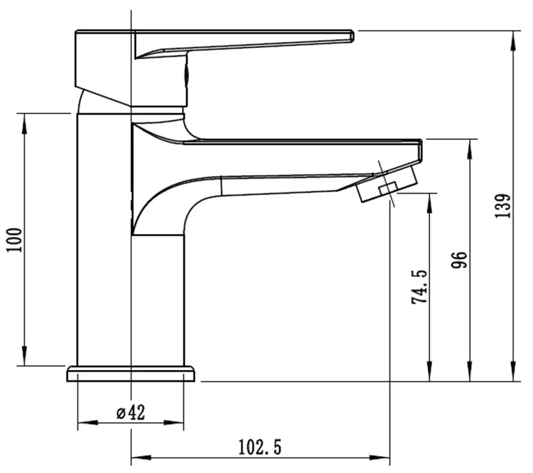Смеситель для раковины, черный ESKO Budapest Black BT26B