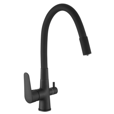 Смеситель для кухни, с подключением к фильтру, черный ESKO Coral CL 03 B Total