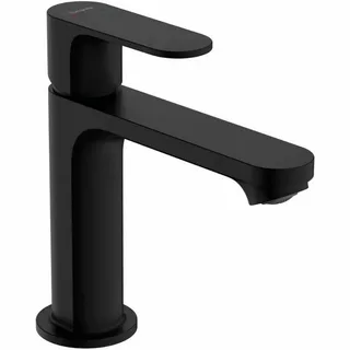 Смеситель для раковины 110, с донным клапаном, черный Hansgrohe Rebris E CoolStart 72559670 Смеситель для раковины 110, с донным клапаном, черный Hansgrohe Rebris E CoolStart 72559670