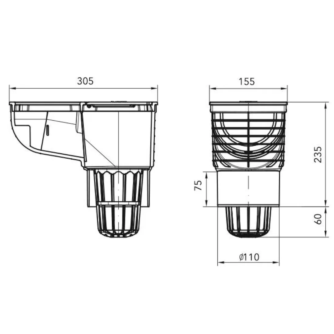 Трап канализационный уличный, чугун MCH 325ALi