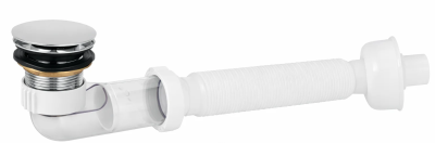 Сифон для раковины с сухим затвором и донным клапаном d48, хром Baoleelai BLL-1152CP