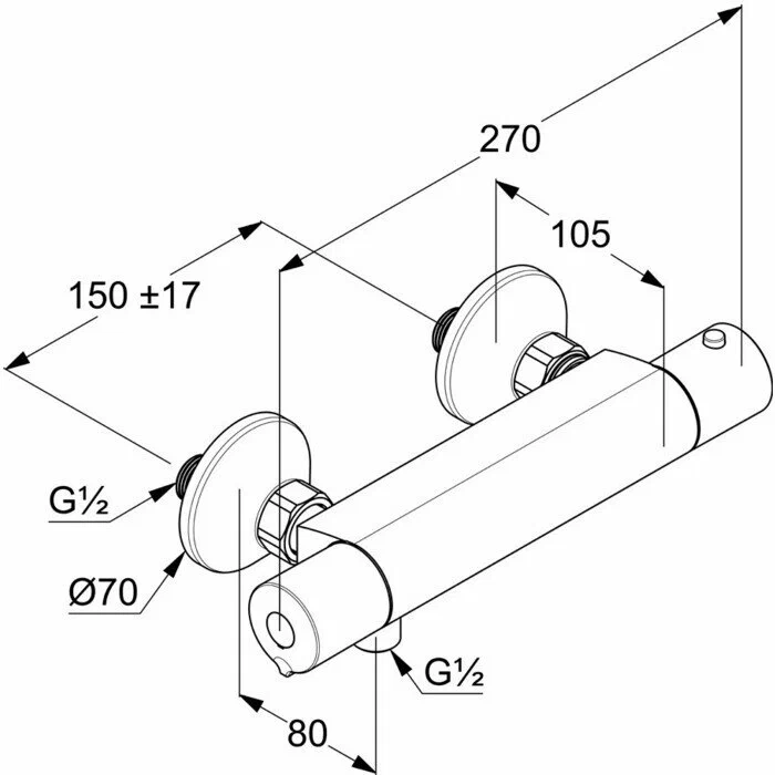 Термостат для душа, хром Kludi 350020538