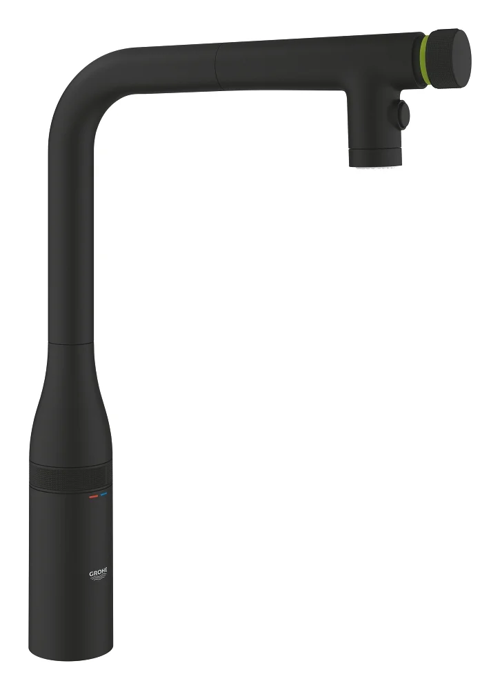 Смеситель для кухни, черный фантомный Grohe Essence SmartControl 31892KF0