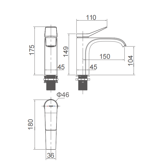 Смеситель для раковины, хром SSWW SATM009A-CP0-1