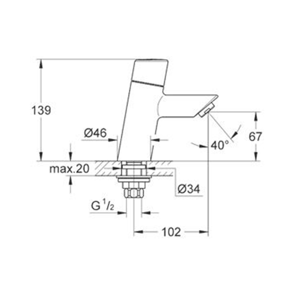 Вентиль для раковины, хром Grohe Concetto 32207000