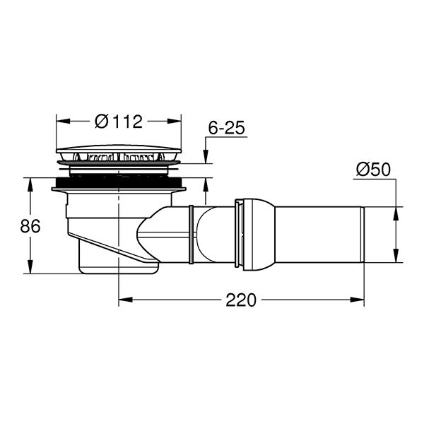 49534000 Grohe Сифон для душа для душевого поддона