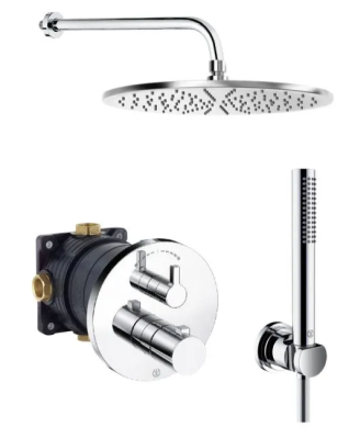Душевая система с термостатом для душа, встраиваемая, 7в1, хром Kludi Nova Fonte 209300515