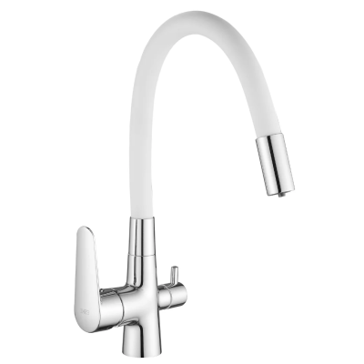 Смеситель для кухни, с подключением к фильтру, белый ESKO Coral CL 03 W