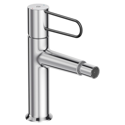 Смеситель для биде с донным клапаном, хром-черный Jacob Delafon Odeon Rive Gauche E21033-BLV-CP