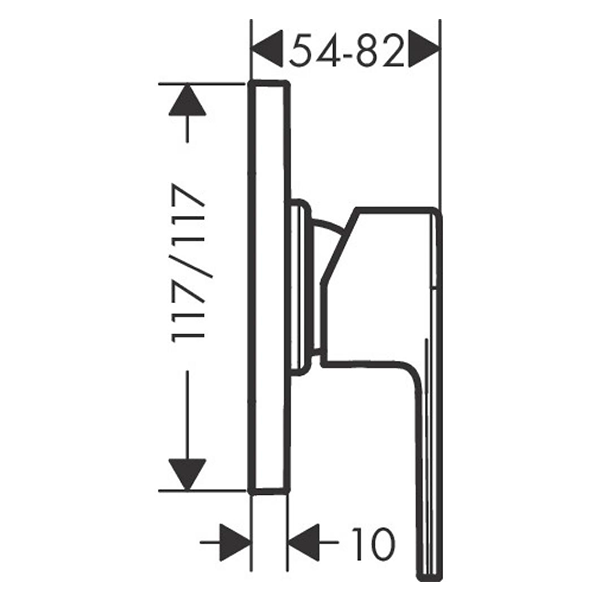 Смеситель для душа, черный Hansgrohe Vernis Shape 71658670