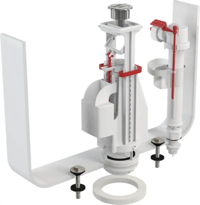 Выпускной комплект с двойной кнопкой, нижний подвод, хром Alcaplast SA08ASK1/2