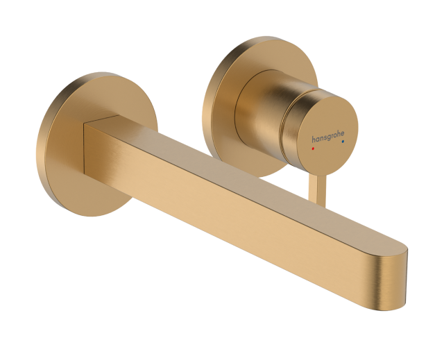 Смеситель для раковины, настенный, бронза Hansgrohe Finoris 76050140
