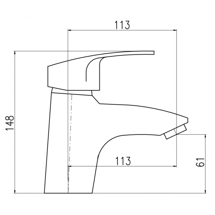 Смеситель для раковины, хром Rav Slezak Kongo K026.5