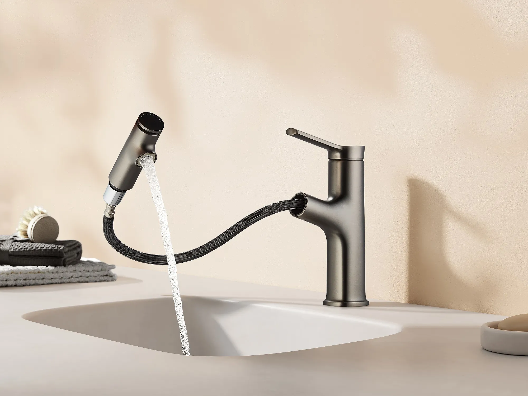 Смеситель для раковины, серый SSWW SATM016B-GA0-1