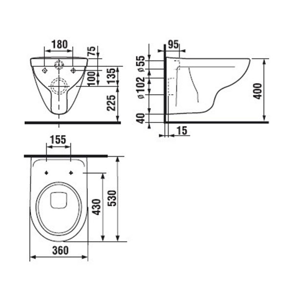 Унитаз подвесной, белый Jika Lyra Plus H8233800000001