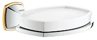 Мыльница керамическая с держателем, хром Grohe Grandera 40628000