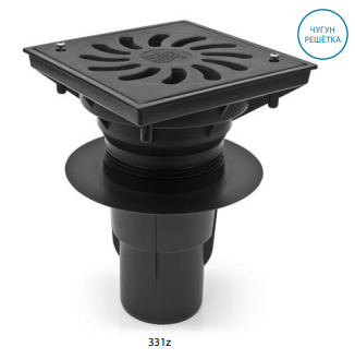 331z канализационный трап с нижним сливом (S)