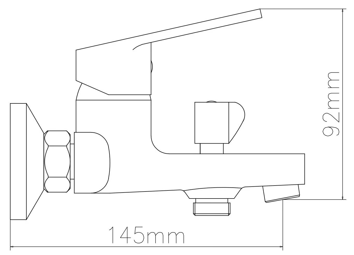 Смеситель для ванны, хром VODA LV54acs