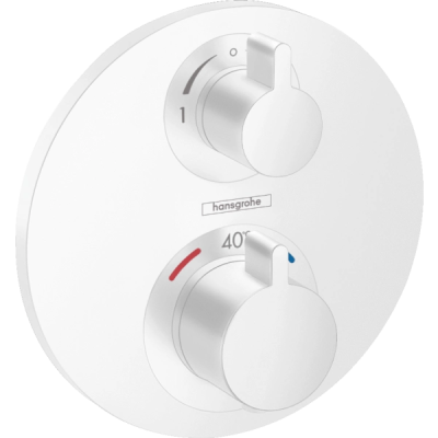 Термостат для душа, внешняя часть, белый Hansgrohe Ecostat S 15758700