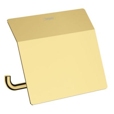 Держатель туалетной бумаги с крышкой, золото Hansgrohe AddStoris 41753990