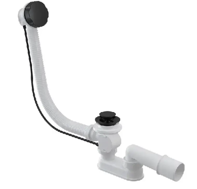 A55BLACK Слив-перелив для ванны черный матовый