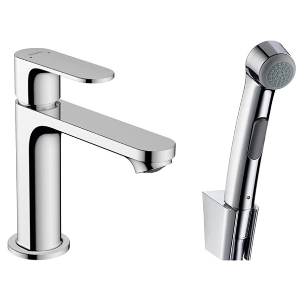Смеситель для раковины с гигиеническим душем, хром Hansgrohe Rebris S 72215000