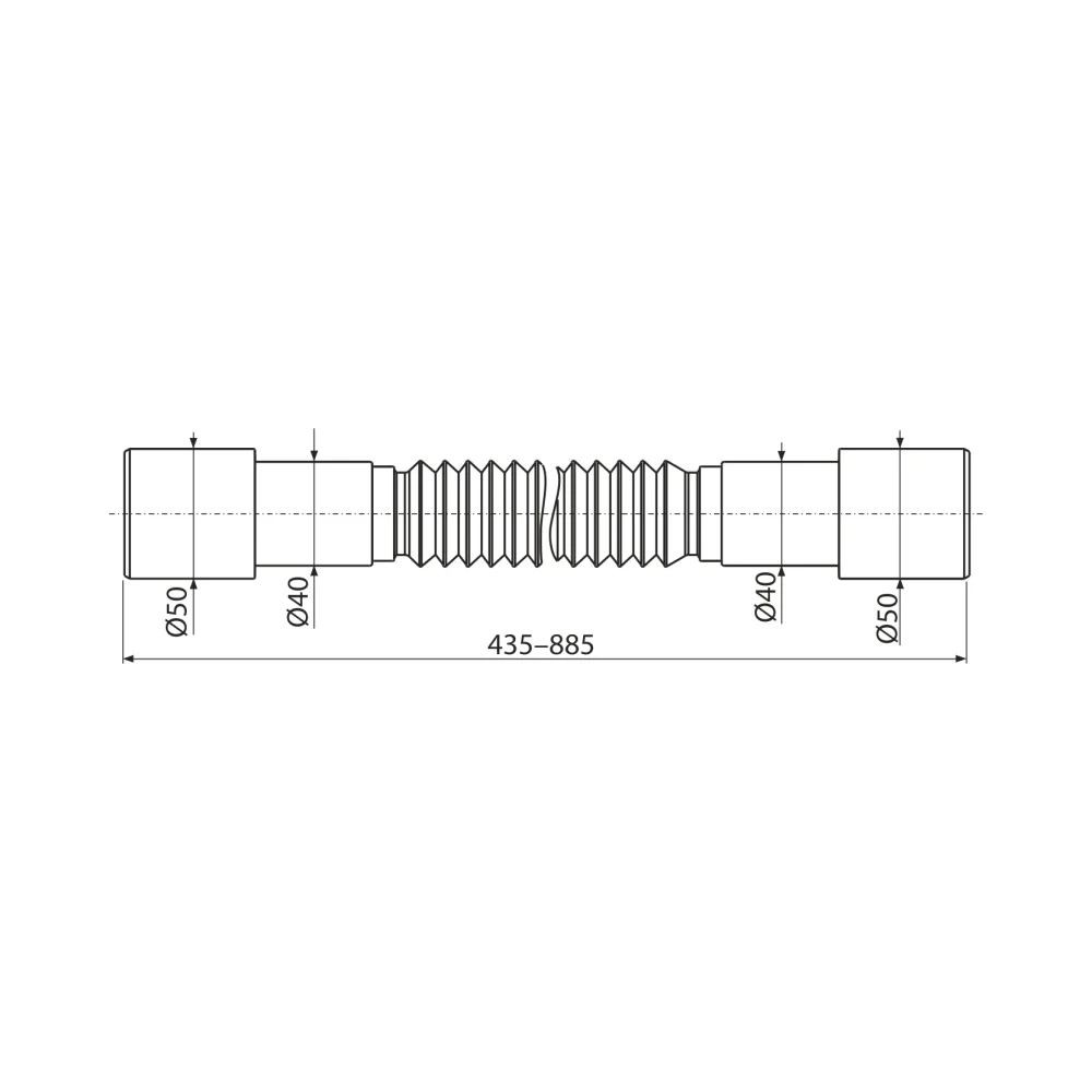Гибкое соединение 50/40×40/50 Alcaplast A720